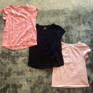 H&M girls organic cotton t-shirt set of 3